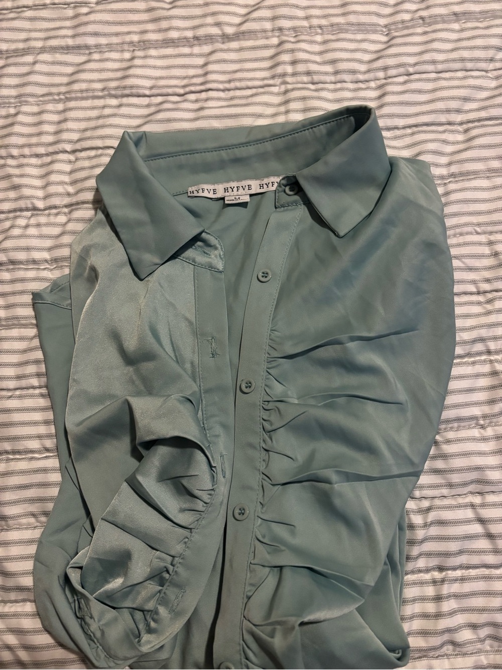 HYFVE Mint Green Collared Blouse